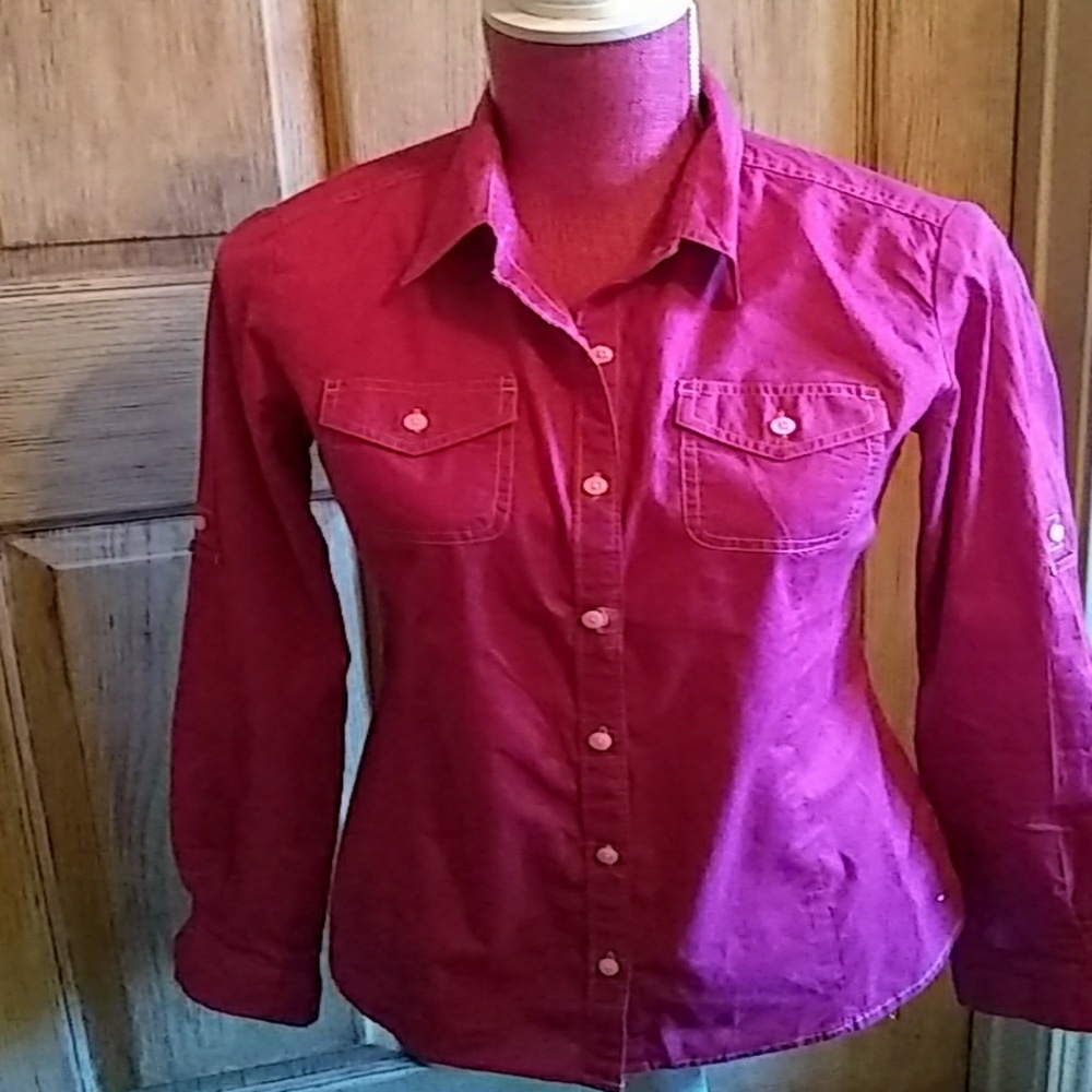 Tommy Hilfiger hot pink shirt western style